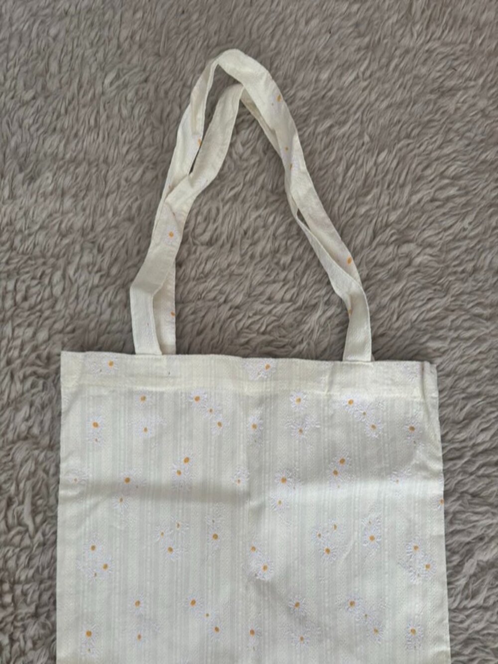 Floral daisy tote bag